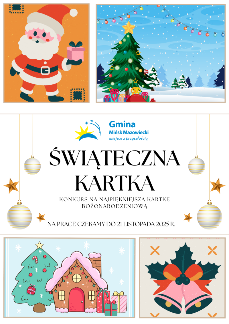 Konkurs na najpiękniejszą kartkę świąteczną - plakat