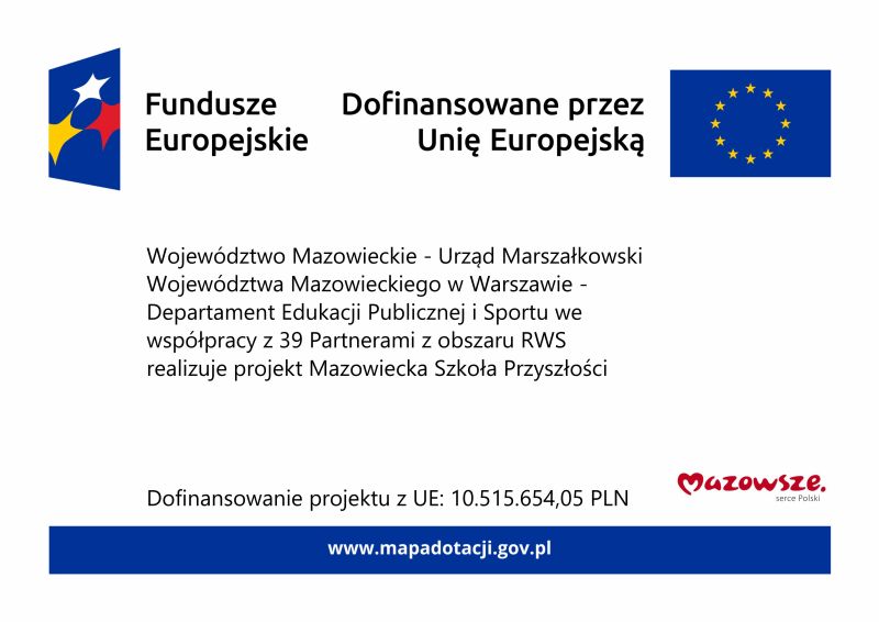 Plakat FEM Mazowiecka Szkoła Przyszłości RWS format A3